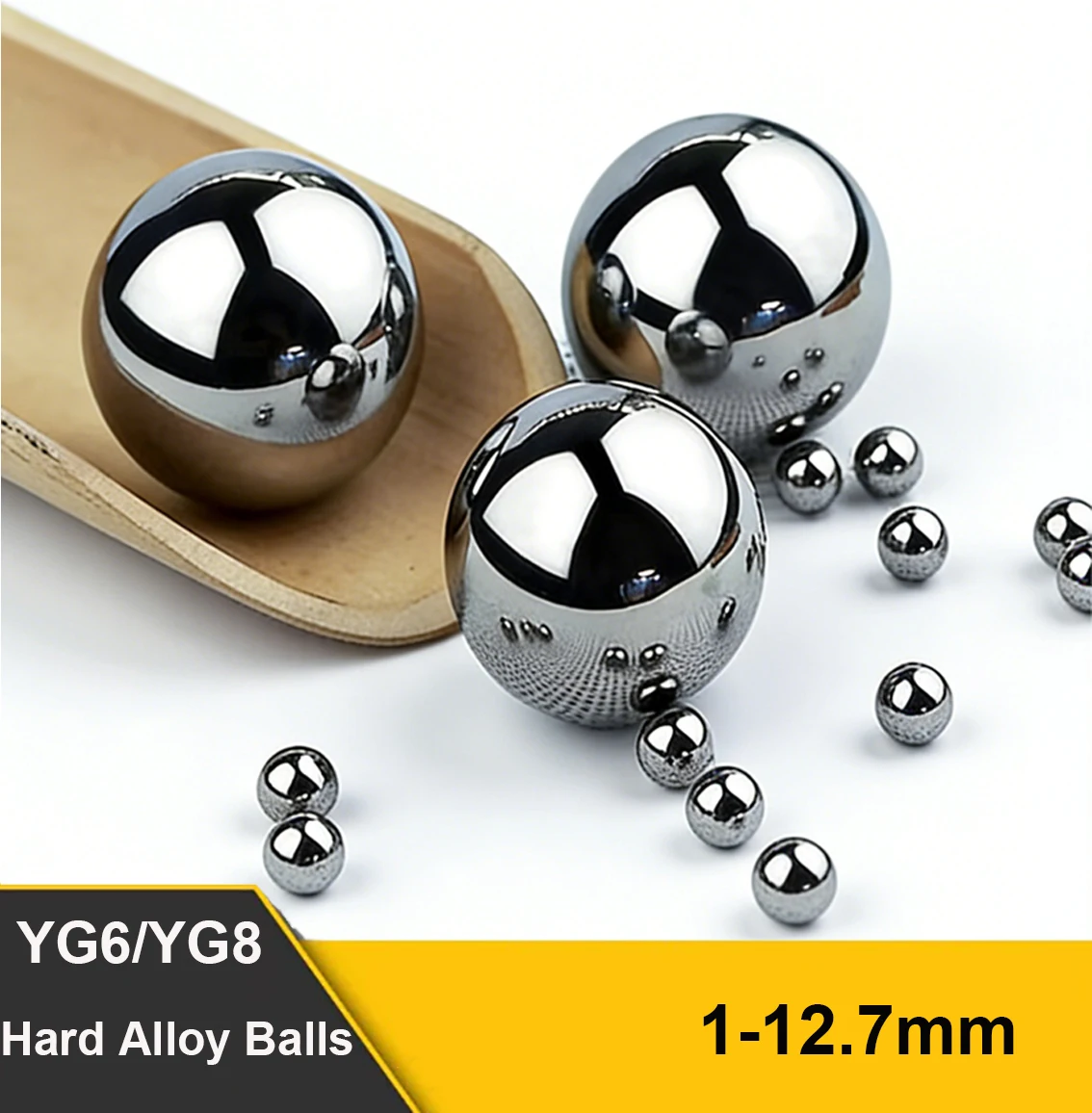 1-50Pcs YG6/YG8 Hard Alloy Balls Wear Resistance Corrosion Resistance Precision Bearings 1/1.5/2-12.7mm Hardware Counterweight