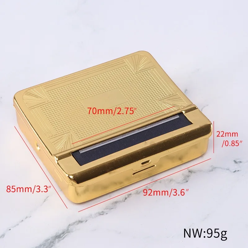 Rolling Machine Metal Red Cloth Automatic Cigarette Tobacc Roller Box & Storage Box 70mm