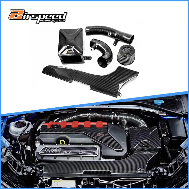 

Airspeed Brand Neat and Clear Surface Texture 100% Carbon Fiber Cold Air Intake System For audis RS3 TTRS 2.5T