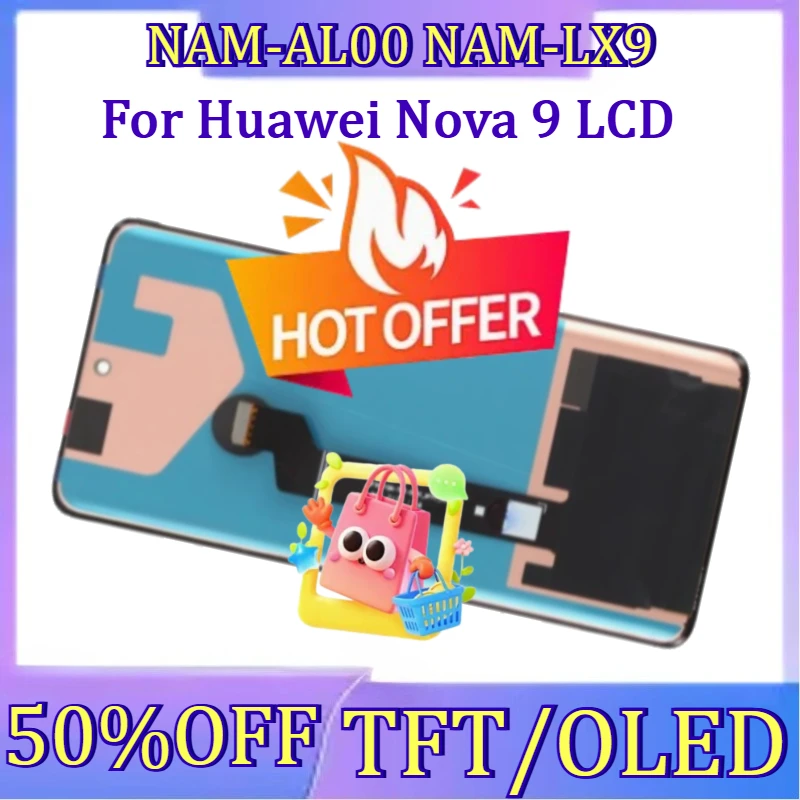 

For Huawei Nova9 LCD New TFT/OLED for Huawei Nova 9 LCD NAM-AL00 NAM-LX9 Display Touch Screen Digitizer Assembly