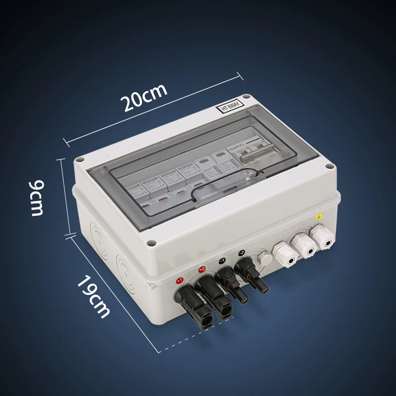 Imagem -02 - Solar Fotovoltaica pv Combiner Box com Proteção contra Raios em Out dc 600v Fusível Mcb Spd à Prova Dágua Ip65 Atacado