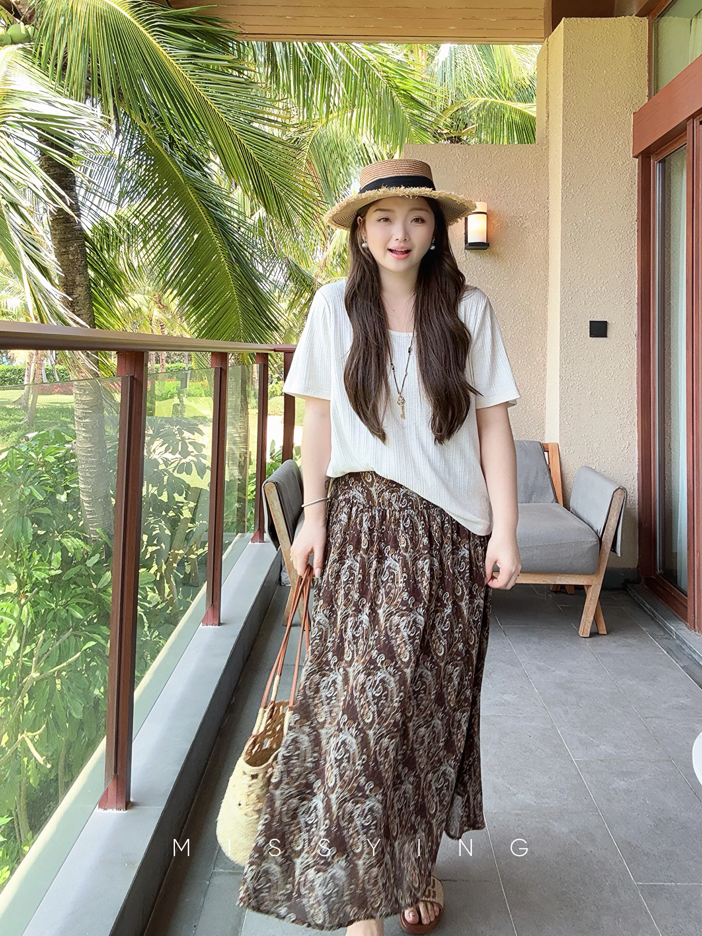 

Женский комплект из двух предметов: топ и юбка с высокой талией, свободного кроя, в винтажном стиле, из полиэстера, с эффектом молочной текстуры, большие размеры