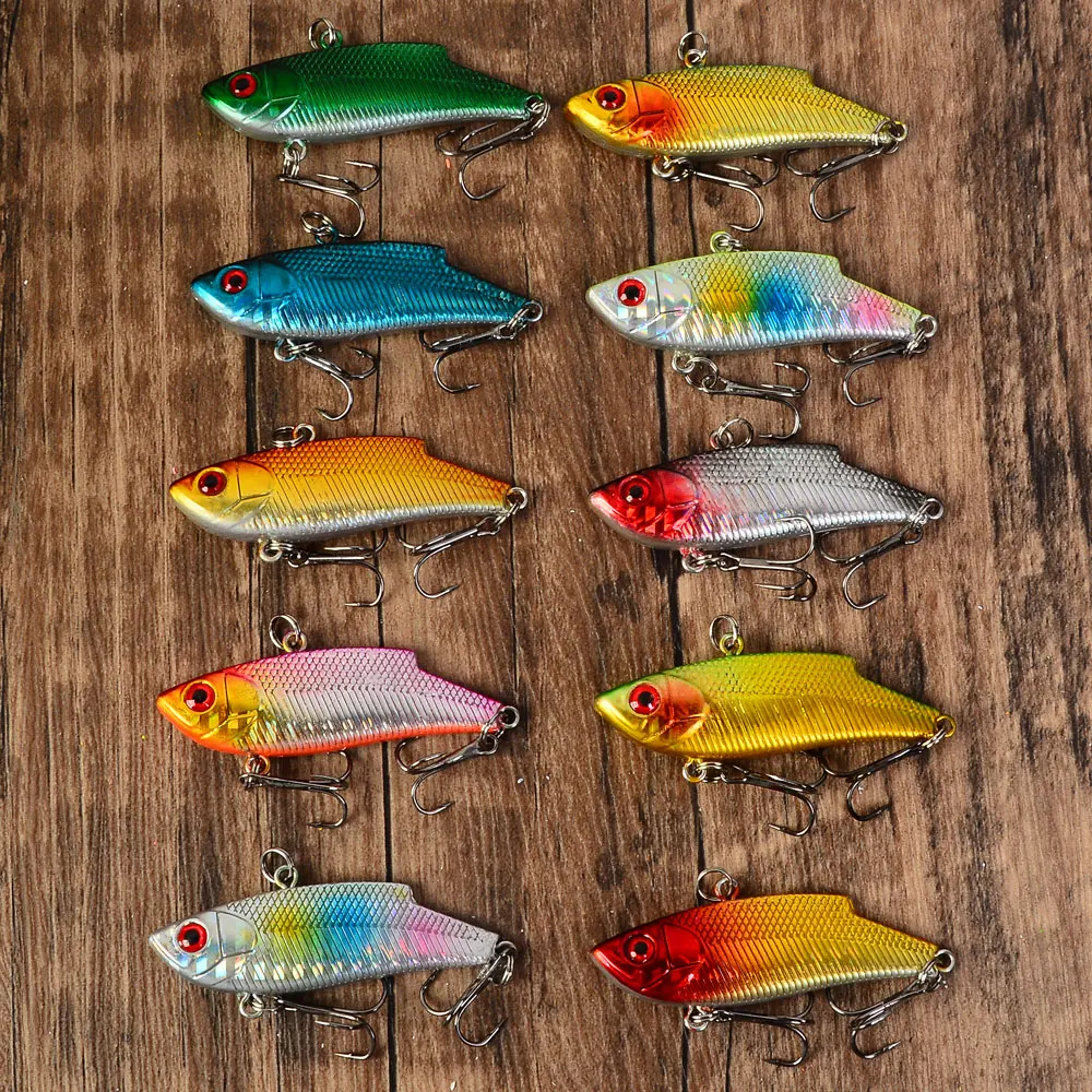 

10pcs Fishing High VIB Lures Sinking Vibration Pesca Bass Fishing Tackle