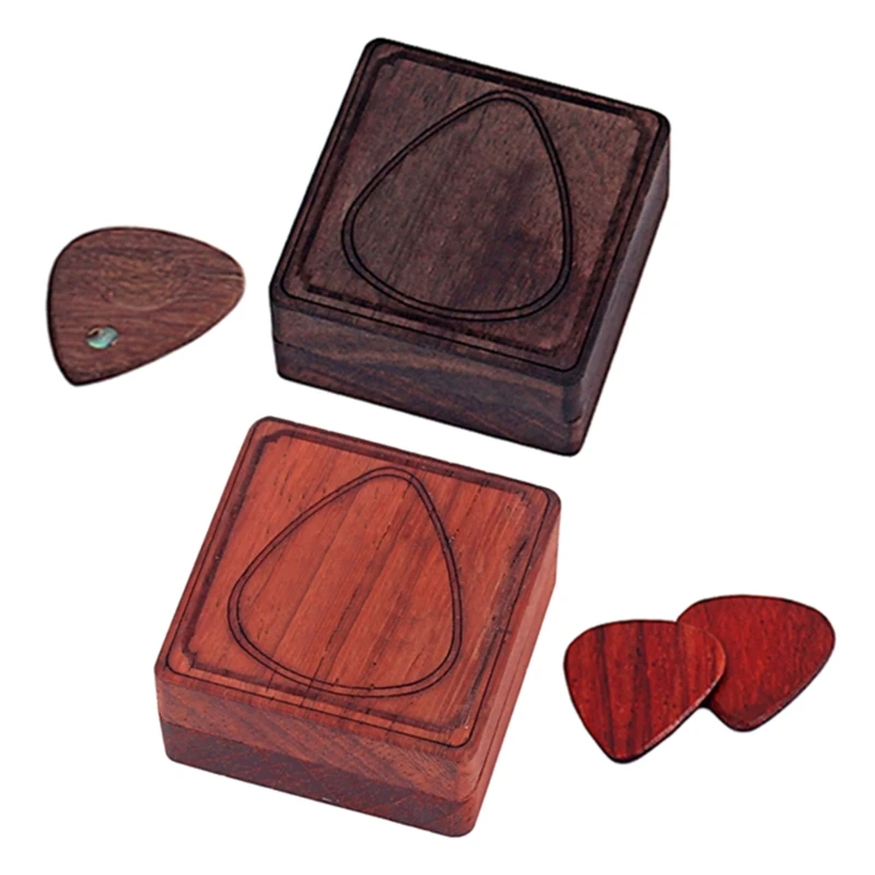 Multi-function Wooden Guitar Pick Bag Case Guitar Pick Guitar Plectrums for Men