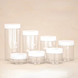 30ml/40ml/50ml/60ml/80/100/120/150ml White Clear Plastic Jar Empty Cosmetic Containers Travel Storage Makeup Bottle Cream Bottle