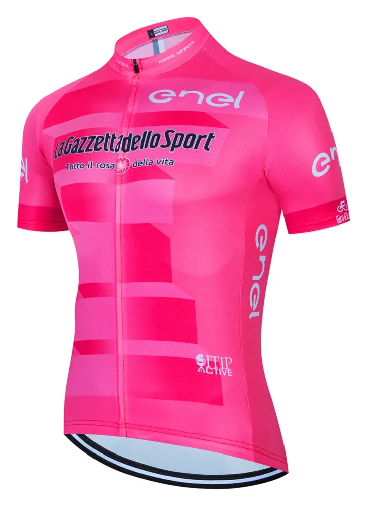 AliExpress NONE Pink Tour De Giro D'ITALIA Men Cycling Jersey Short Sleeve Summer Bicycle Jersey Road Bike Cycling Clothing Breathable Shirt