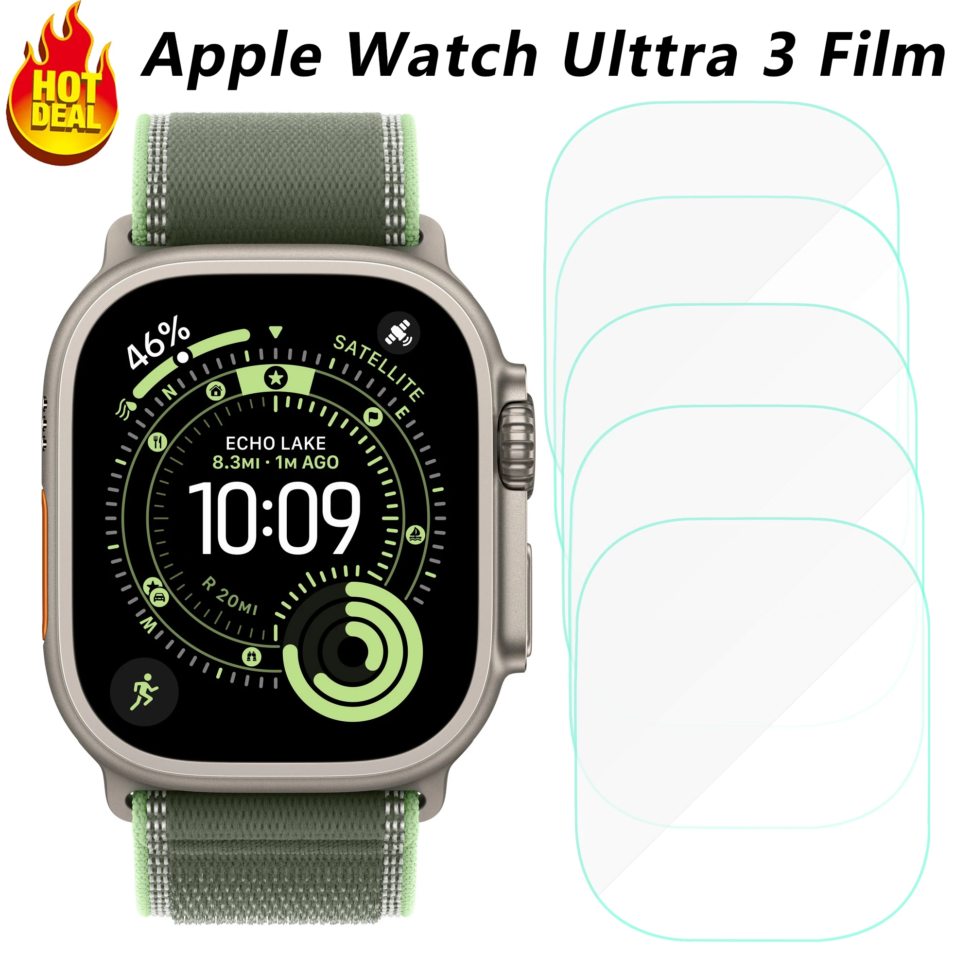 1-10pcs HD Tempered Glass for Apple Watch Ultra 1/2/3 Easy I