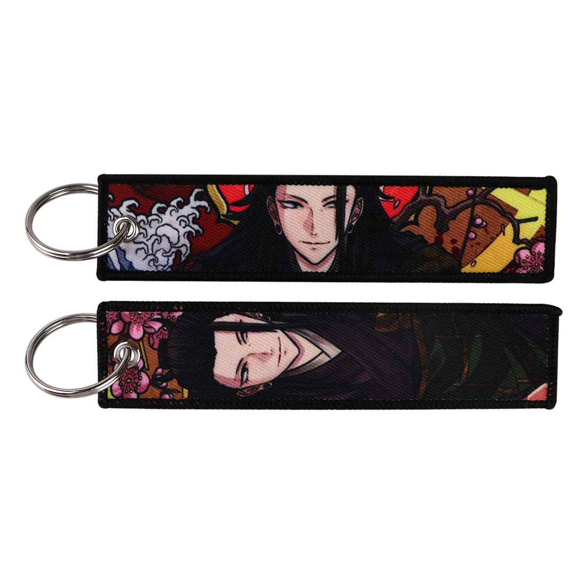 Geto Suguru Key Tag Japanese Anime Embroidery Key Fobs Keychains for Car Motorcycles Fashion Jewelry Keyring Accessories Gifts