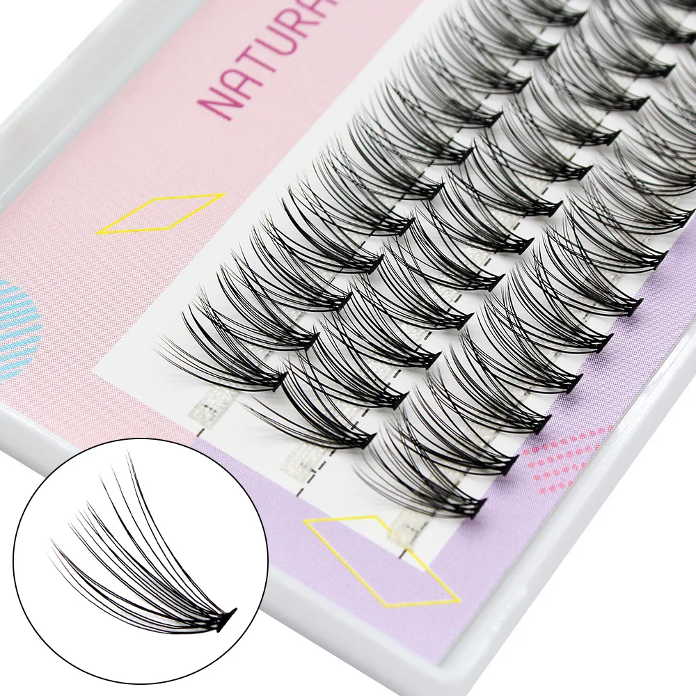 High Quality Natural Soft Artificial Cosmetic Eyelashes Personal False Eyelash Extensions Professional Clustered Mink Eyelashes