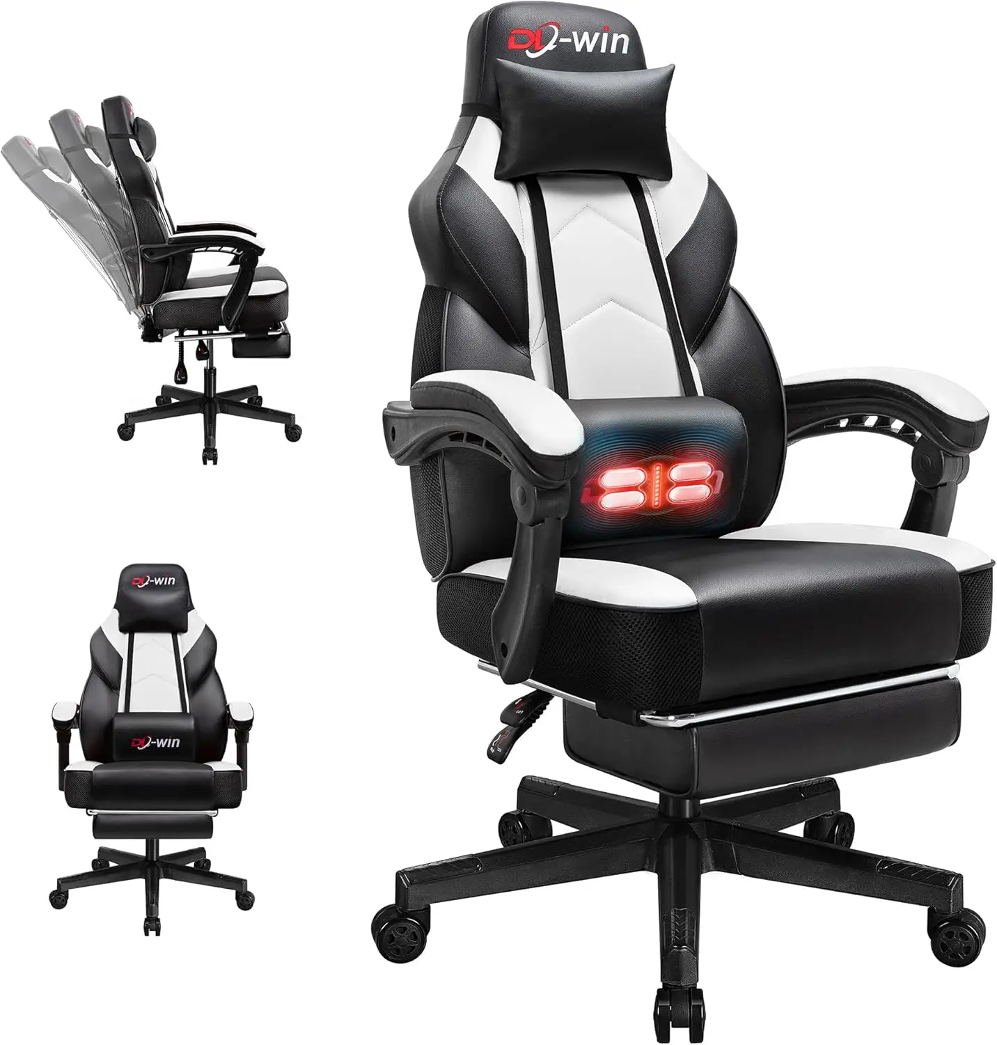 

Video Gaming Chair for Adults, Computer Chair with Footrest and Ergonomic High Back, Big and Tall