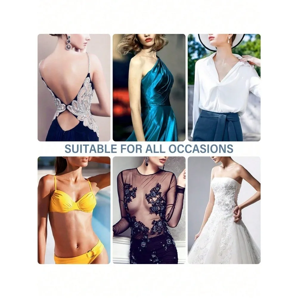 6 Pairs Individually Packed Nude Round Silicone Nipple Covers, Ultra Thin Breathable Anti-Bulge Invisible Nipple Pasties, Reusable Self Adhesive Anti-Convex Breast Stickers Perfect for Summer Strapless Dresses, Camisoles and Bikinis view 8