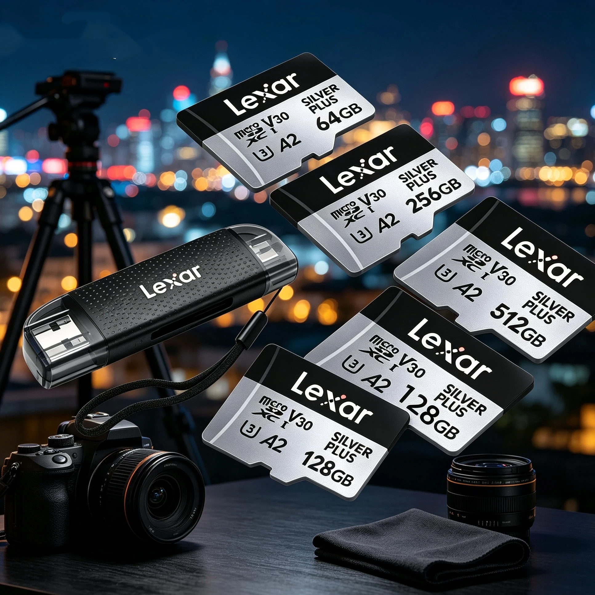 1TB 512GB 256GB 128GB Micro SD Card V30 A2 4K UHD 205MB/s 150MB/s Lexar Flash Memory TF Card for Drone Camera Action Shooting