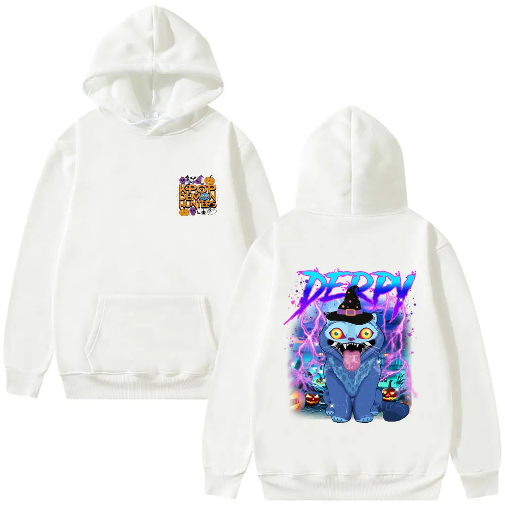 الكرتون فيلم KPop شيطان الصيادين هوديي لطيف مضحك ديربي النمر الجرافيك مقنعين البلوز الرجال النساء عادية الصوف سترات قطنية عالية الجودة #5