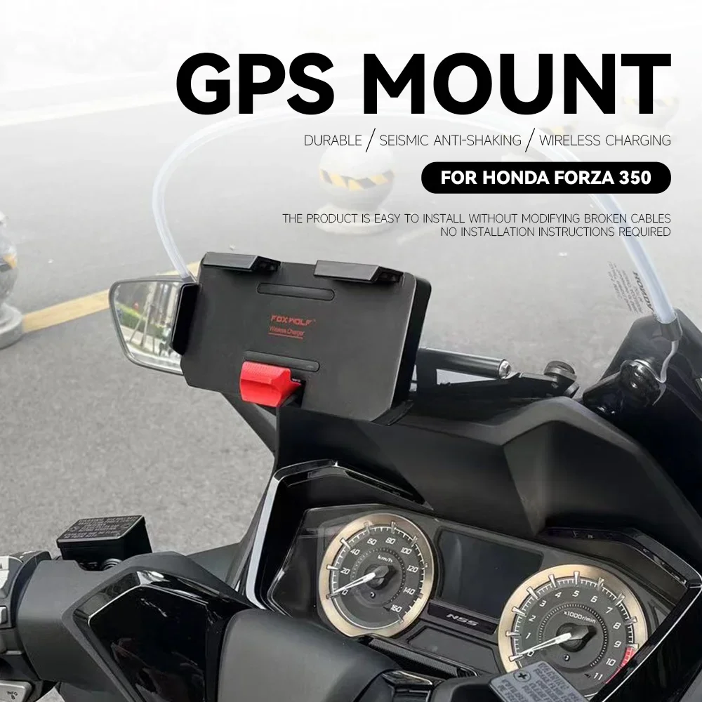 NEW For Honda NSS350 Motorcycle GPS Mobile Phone USB Wireless Charger Navigation Bracket Mount Stand Base Motorcycle Accessories