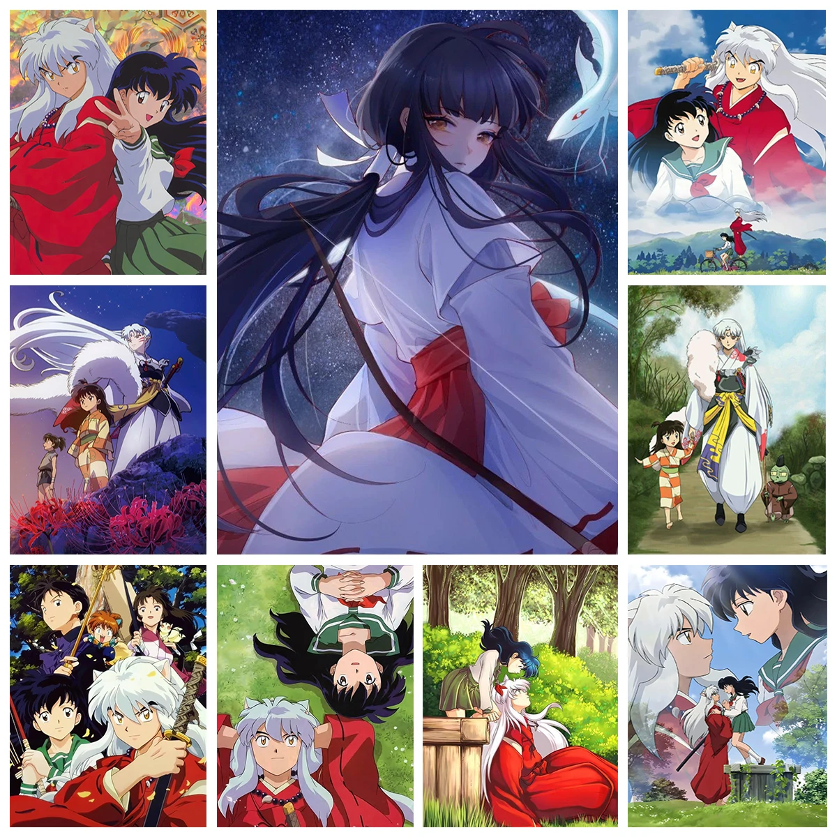 

For Inuyasha 5D Diamond Painting Customization Anime and Manga Mural DIY Diamond Embroidery Home Wall Decor Gift