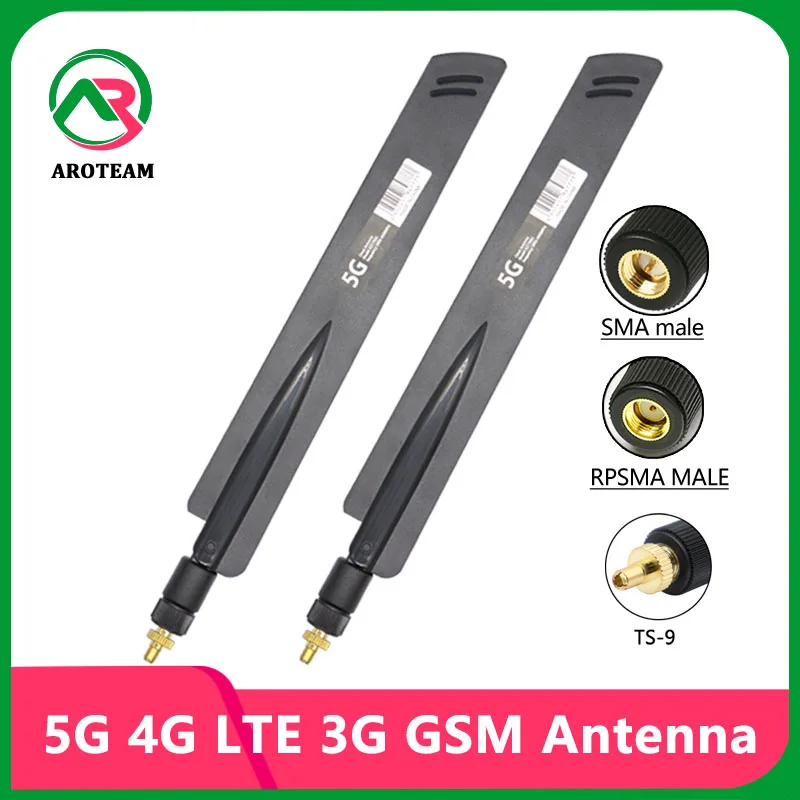 1pcs Signal Enhance 600~6000Mhz 5G LTE 3G GSM Full Band Router Antenna Omni WiFi Whip Aerial With TS9 SMA Wih High Gain 15dbi