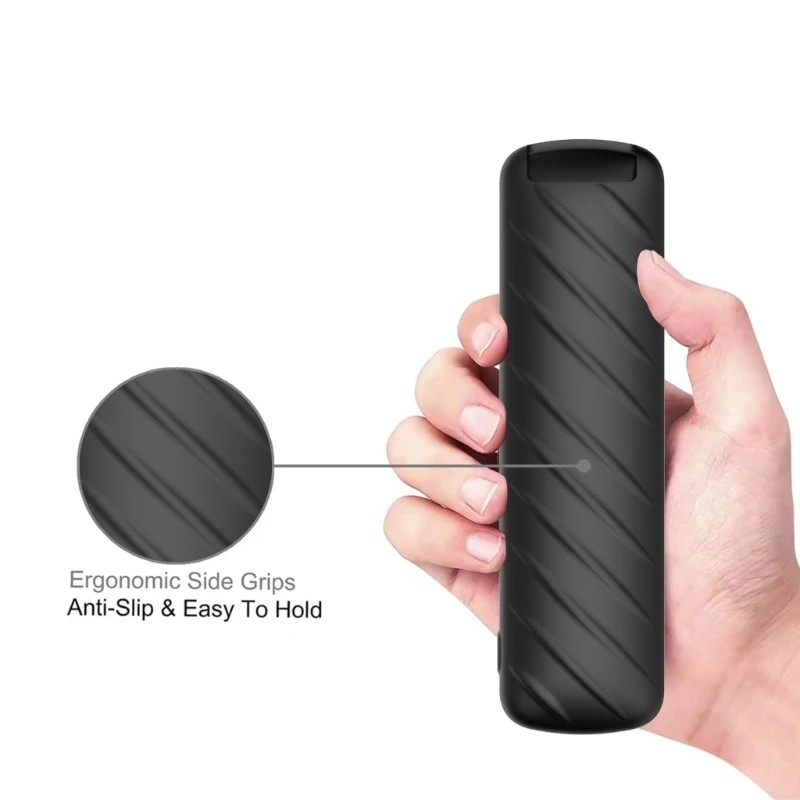 For Alexa Voice Remote Pro Remote Control Protective Cover Anti-slip Texture Design Drop-proof Dirt-resistant Silicone Case