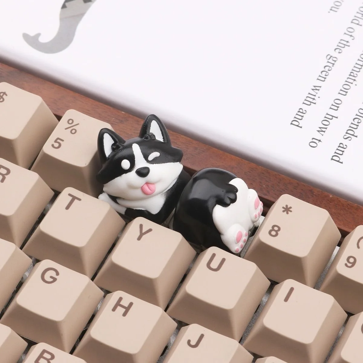 Capuchons de touches de clavier Corgi universels, dessin animé 3D, capuchon de clavier mécanique fait à la main, DIY bricolage