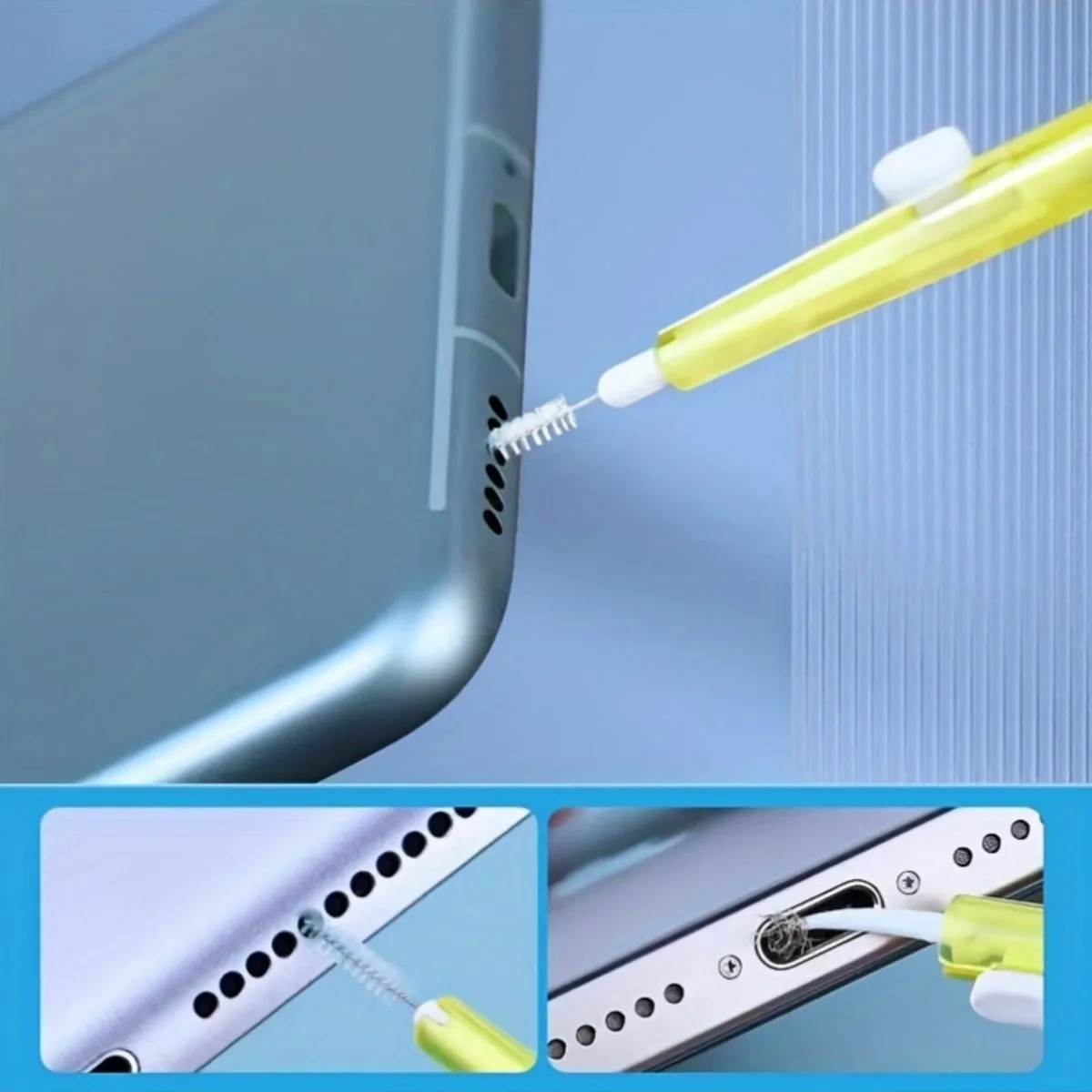 Mobile phone telescopic cleaning kit, multifunctional mobile phone headphone cleaning tool set