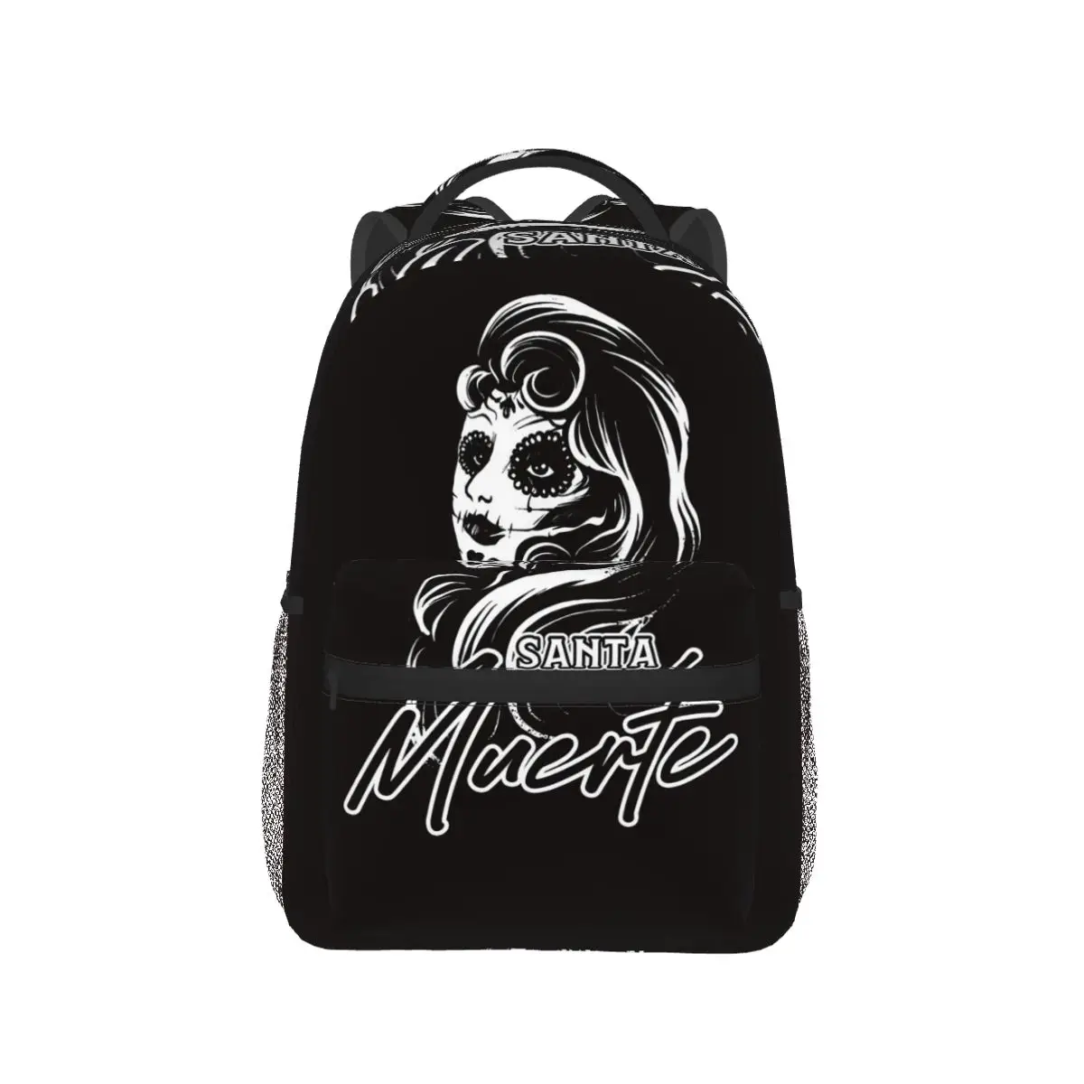 Mochilas españoles de Santa Muerte, mochila para niños y niñas, mochilas escolares para estudiantes, mochila de viaje de dibujos animados, bolso de hombro de gran capacidad