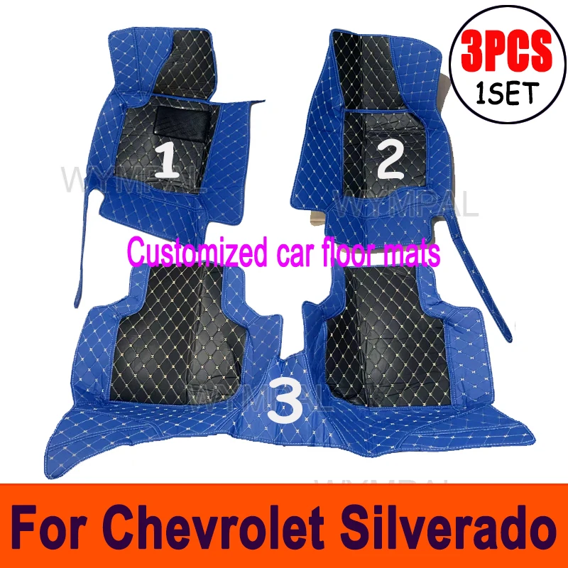 

Custom 3D PU Leather Car Floor Mats For Chevrolet Silverado 1500 2006 2007 2008 2009 2010 2011 2012Interior Accessories Car Mats