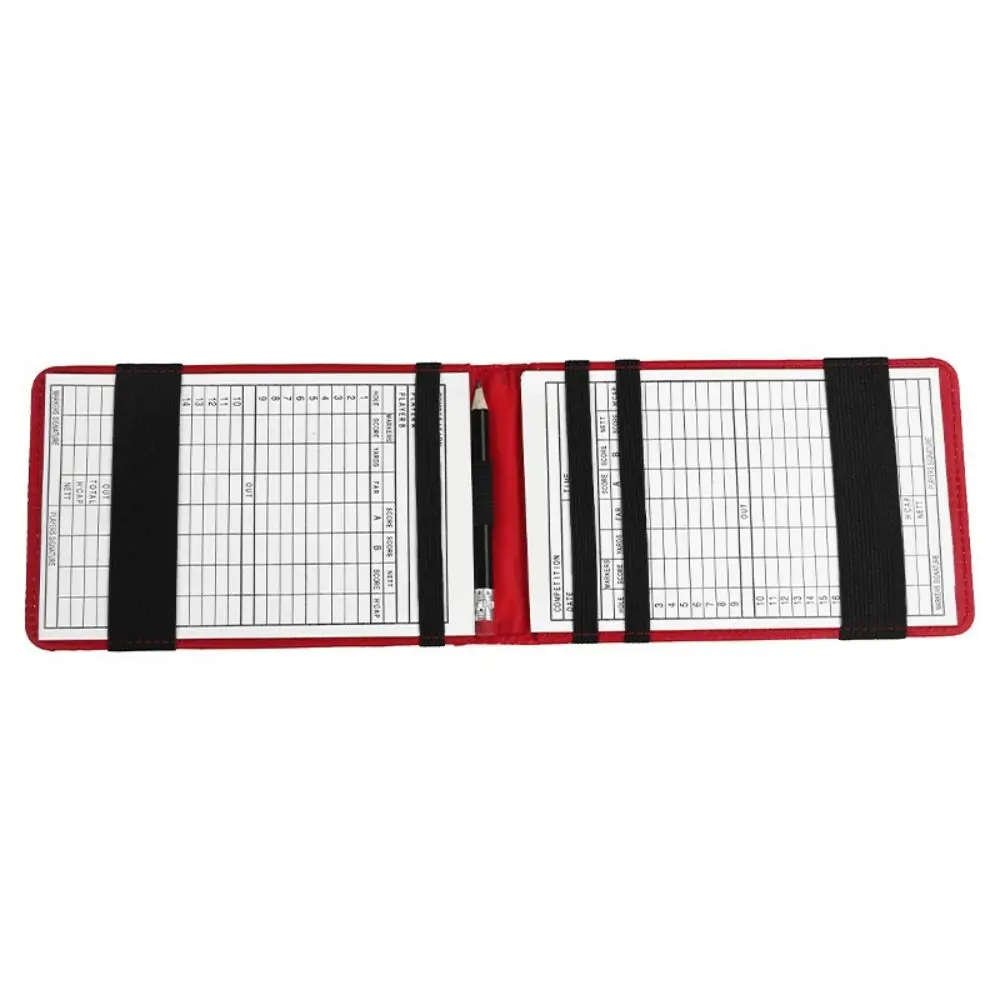 PU Leder Golf Score Buch Mit Bleistift Langlebig Score Notebook Mit Score Karte Tragbare Golf Zubehör Golf Training