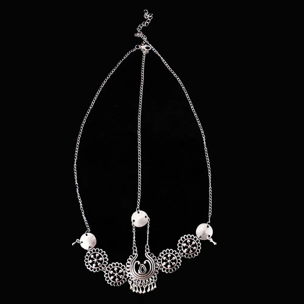 

Vintage Flower Headband Alloy Chain Girls Headbands Retro Ethnic Style for Women