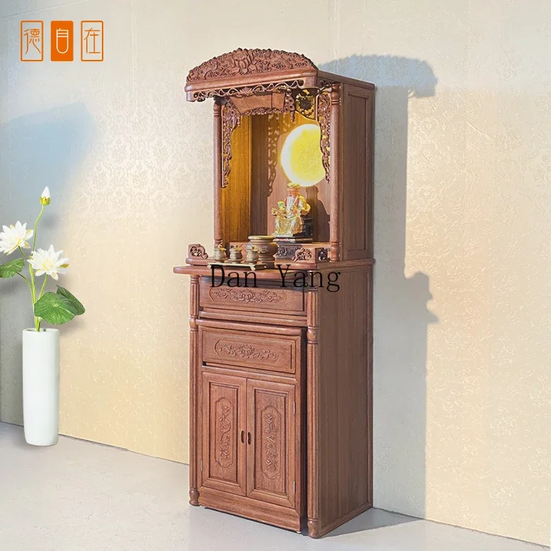 Cyh solid wood Guanyin seat table offering cabinet modern wind landing Bodhisattva table cabinet