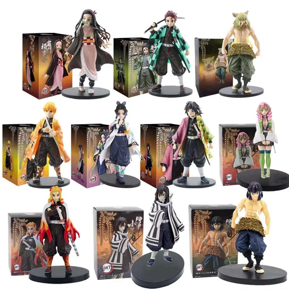 Heiß begehrte Anime-Figur Kamado Tanjirou Nezuko Demon Slayer Figur Actionfiguren PVC-Modell Spielzeug Zenitsu Figur Inosuke Kimetsu