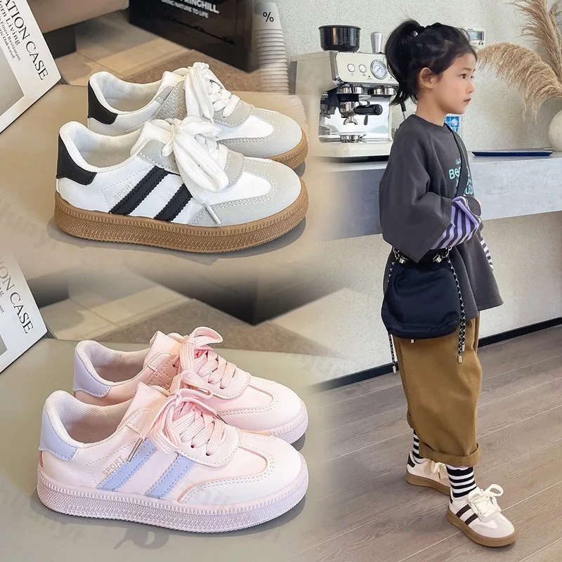 

Children Leisure Sports Shoes 2025 Spring Autumn Boys Girls Casual Board Shoes Soft Soled Non-slip Sneakers Kids Training Shoes