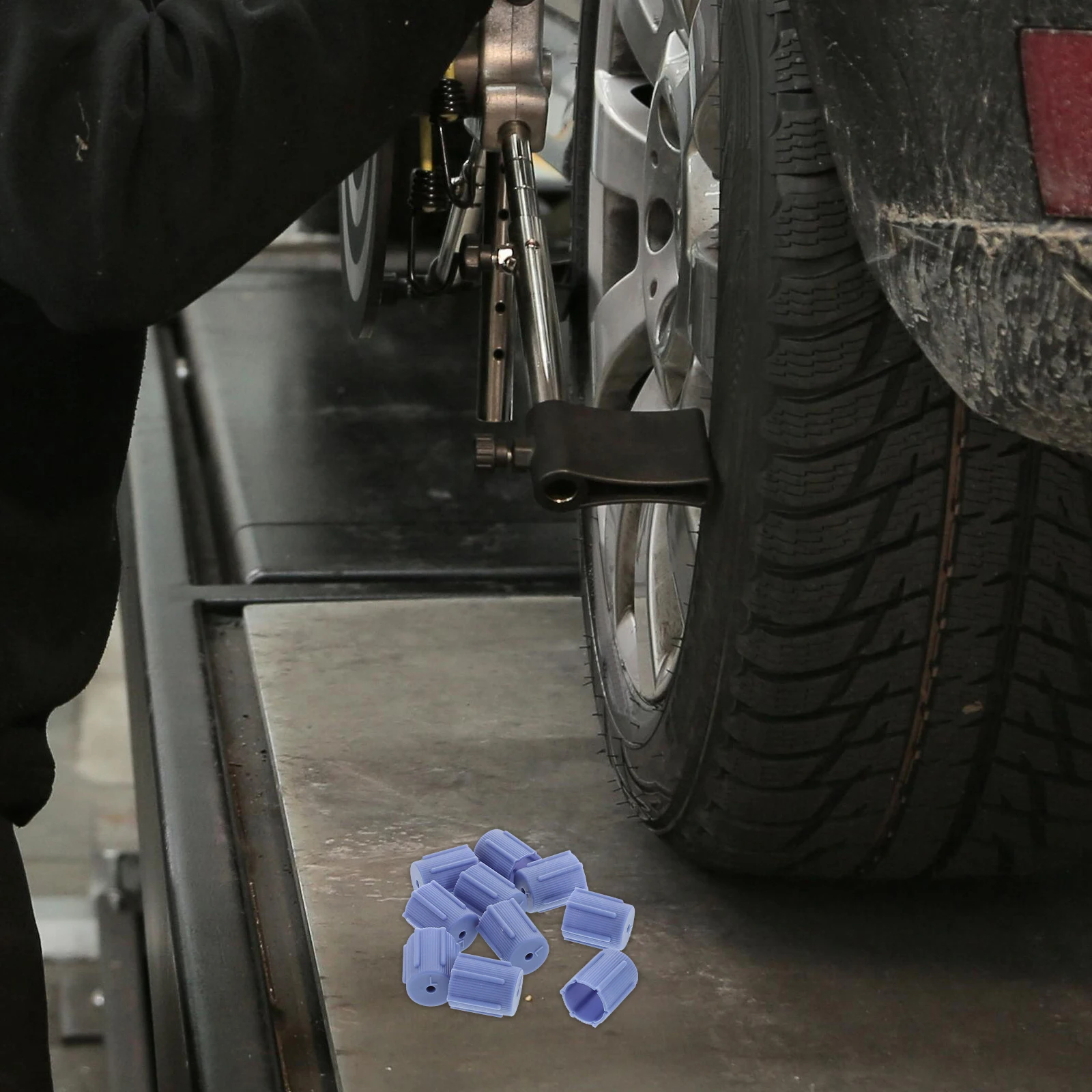 

10 Pcs Car Air Conditioning Valve Cover Conditioner Core Cap The Refrigerant Caps Low and High