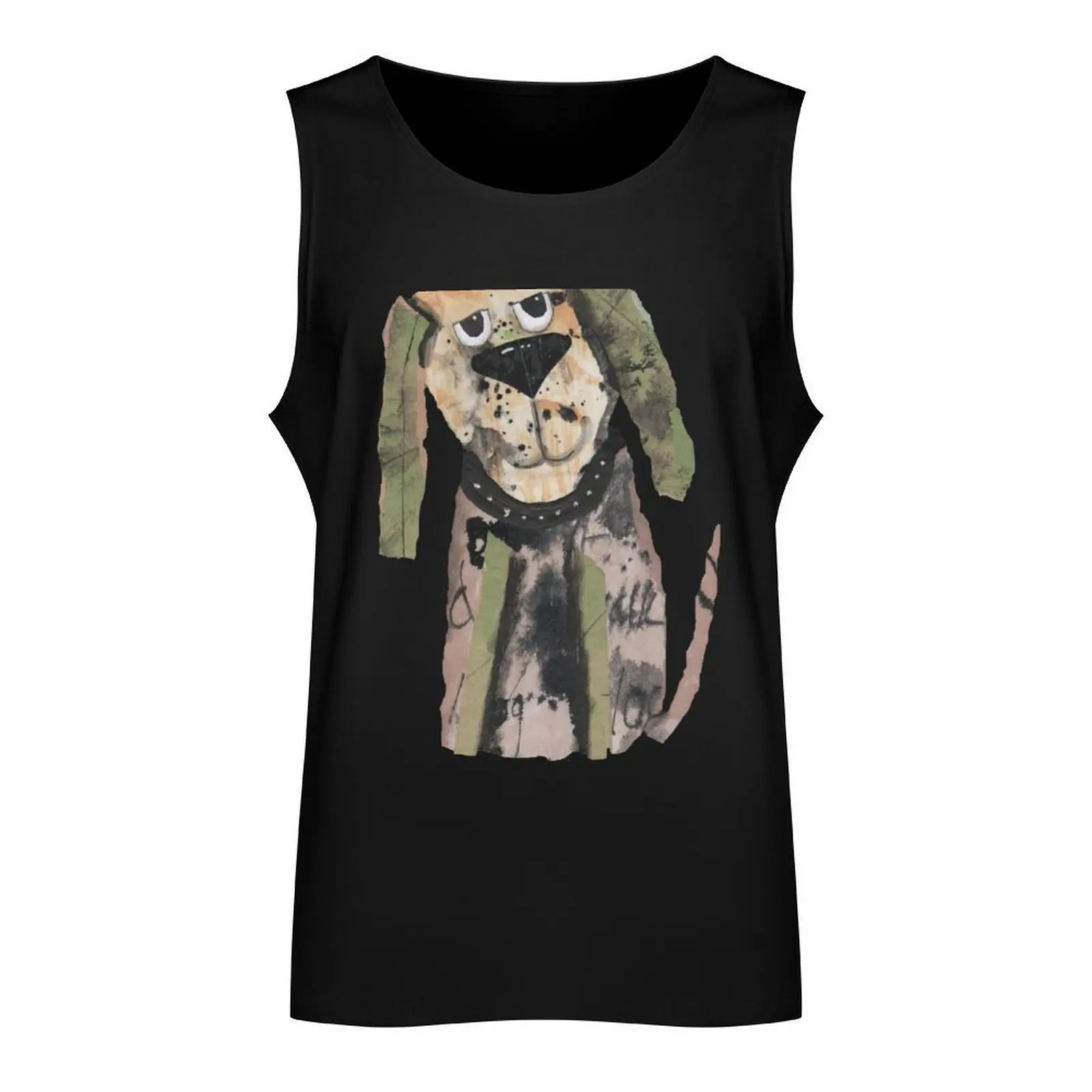 Collage Doggy Tank Top singlets for men summer clothes for men gym shirt men gym clothing