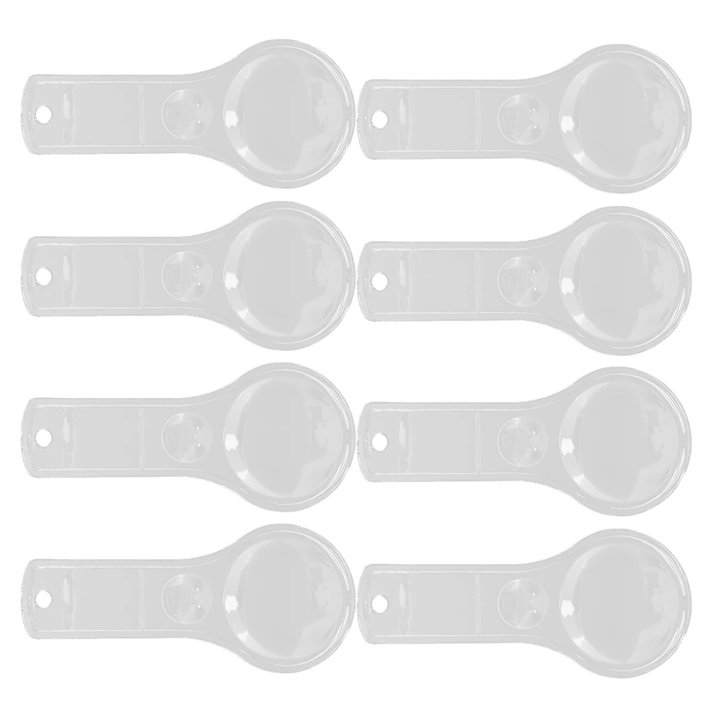 8pcs 미니 돋보기 책을 읽기위한 휴대용 휴대용 교실 어린이 과학 곤충 관찰 견고한 렌즈