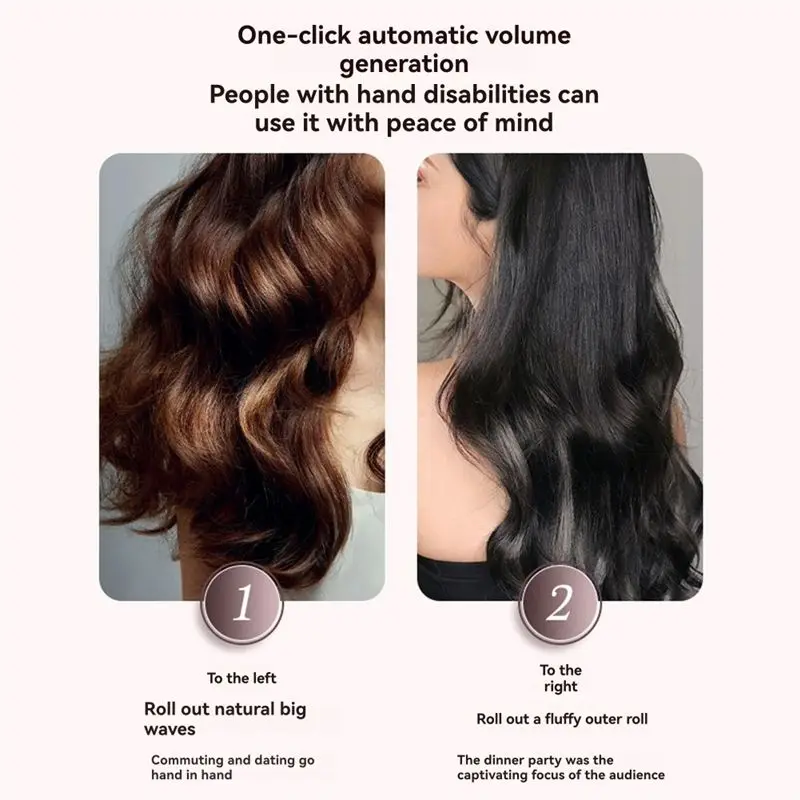 【DURABLE 】Long-Lasting Styling Fully Automatic Rotary Curling Iron Professional Damage-Free EU Plug