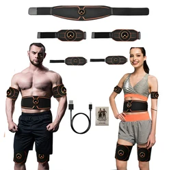 EMS Muscle Stimulator Abdominal Body Slimming Belt Electric Smart ABS Trainer Arm Leg Waist Weight Loss Fitness Vibration Belt