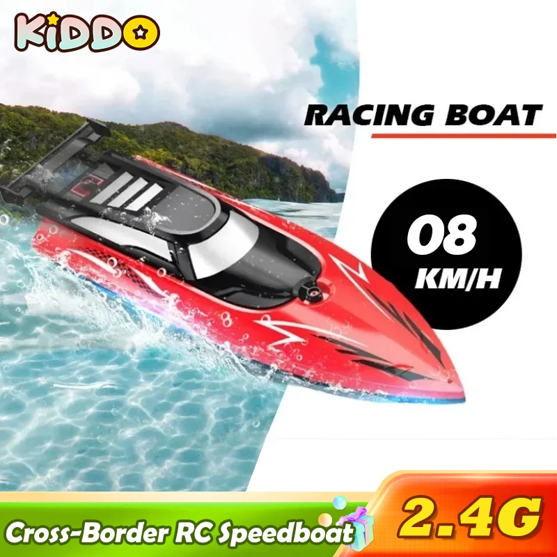 RC Boat 2.4G High-Speed RC Speedboat Remote Control Boat Electric Toy Double Spiral Pulp Water Versatile Durable Xmas Gifts