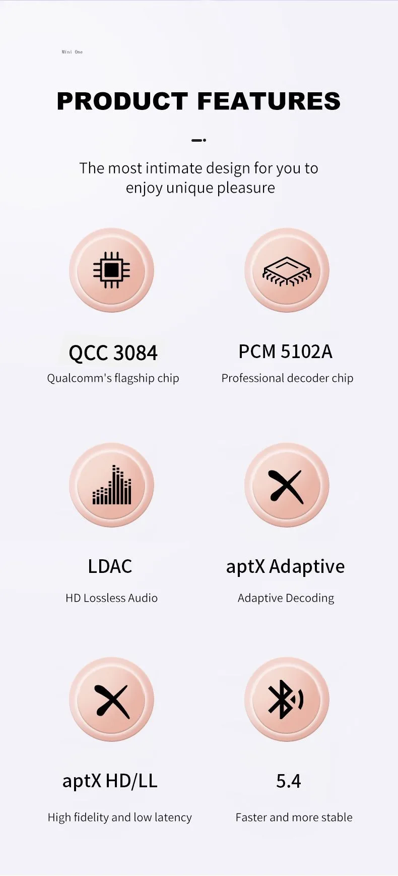 Eppfun Le Audio Bluetooth 5.4 Empfänger mit Aptx Lossless/LDAC, 96K/24bit Drahtloser Adapter mit RCA – Detail 2