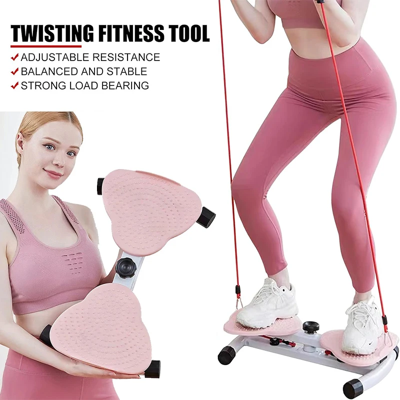 Waist Twisting Exercise Board Fitness Equipment,Waist Trainer,Ab Twister Board,Waist Twister Workout Disc with Pull Rope &Handle