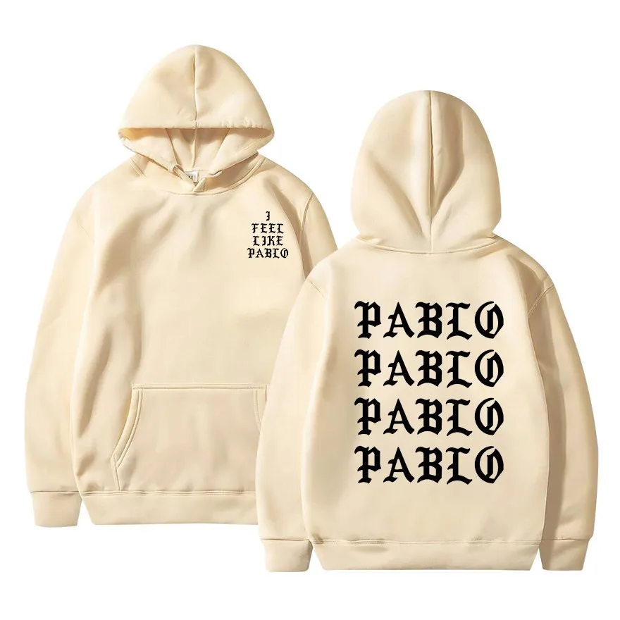 I Feel Like Paul Pablo Kanye West sweat homme hoodies men Sweatshirt Hoodies Hip Hop Streetwear Hoody pablo hoodie