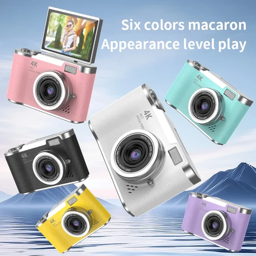 Imagen 2 del producto Xiaomi 4k CCD 8X Cámara digital para estudiantes con zoom digital Cámara de fotografía digital portátil de 48 MP 180 °   Cámara selfie con pantalla abatible