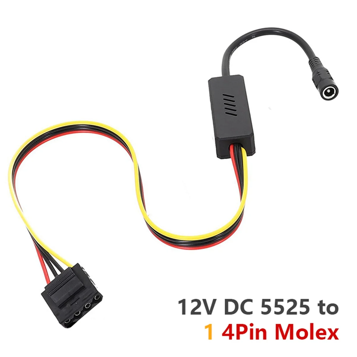 DC 5525 to IDE Hard Drive Power Supply Cable DC 12V to Large 4PIN Hard Drive Cable with Step-Down Voltage