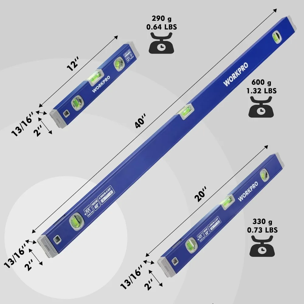 3-Piece Spirit Level Set (12