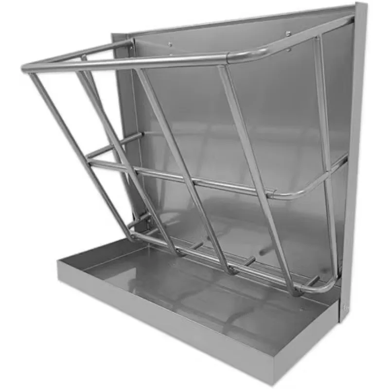 Large Capacity Iron Wall Hay Rack Goats Horses Cattle Blanket Holder Feeder