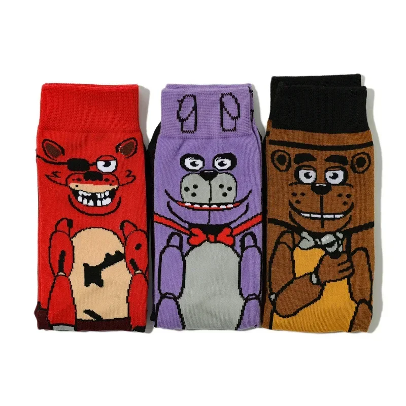 Fnafs Adult Five Nights At Freddys Socks Stocking Party Cartoon Anime New Men Birthday Kawaii Cute Gift Cotton Sweat Absorption