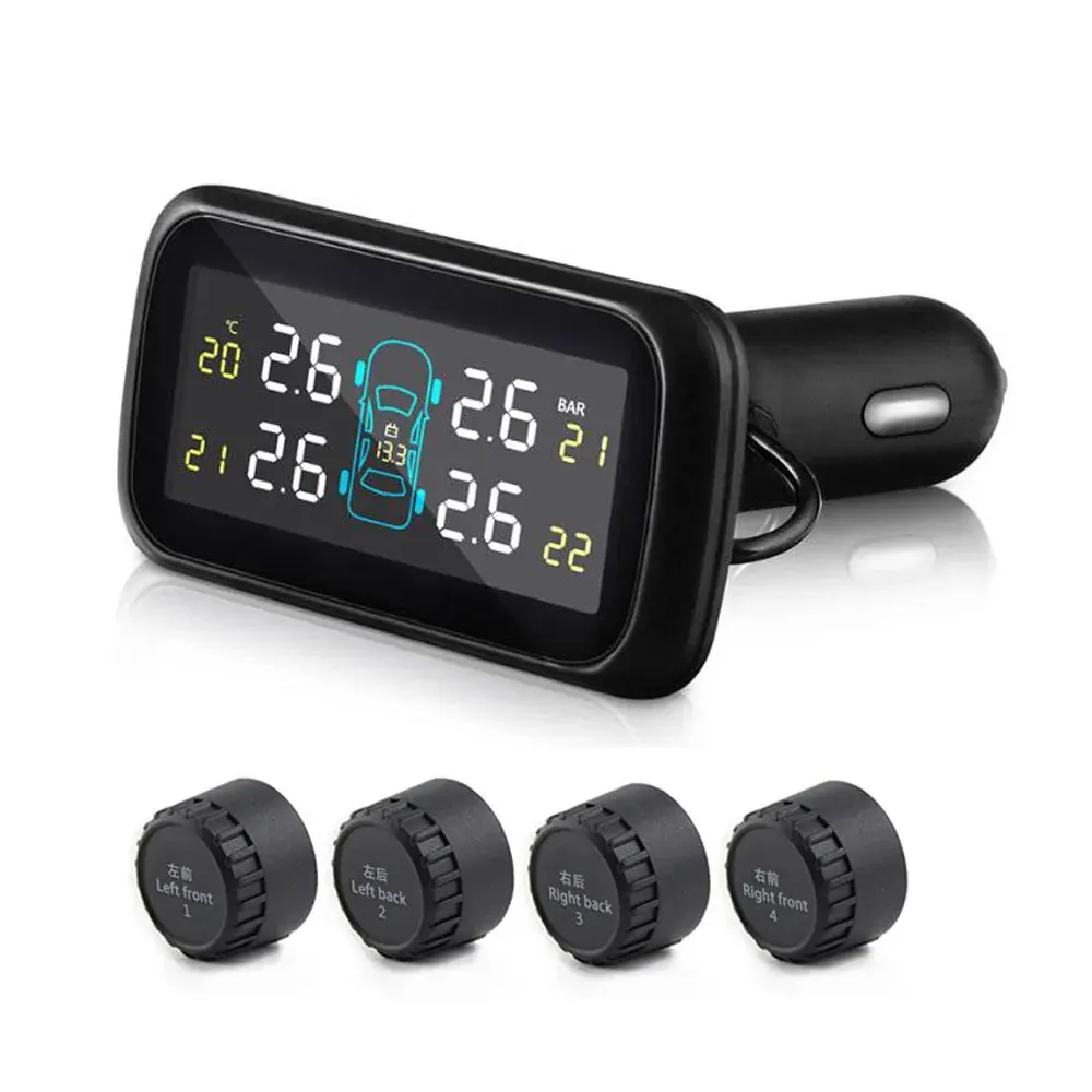 

U903 Car TPMS Tire Pressure Monitoring System Four External Wireless TPMS Sensor Tool Monitor Diagnostic Tool cigarette lighter