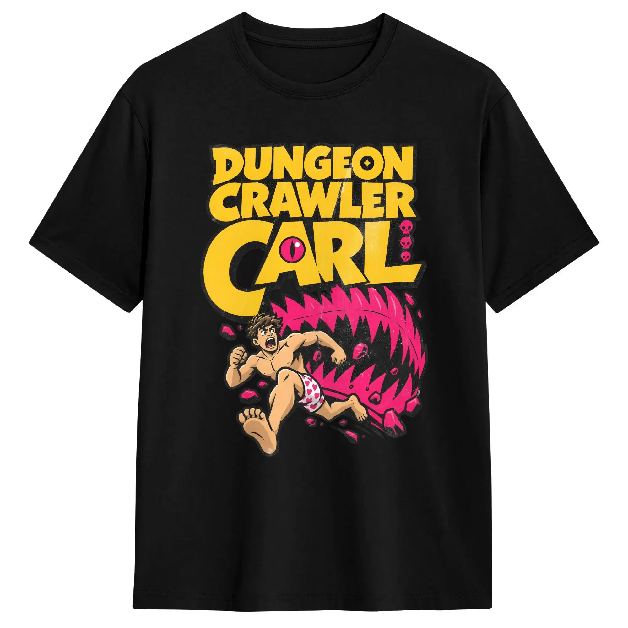 Vintage DUNGEON CRAWLER CARL T-Shirt Men Crewneck Cotton T Shirts  Short Sleeve Tees New Arrival Clothes