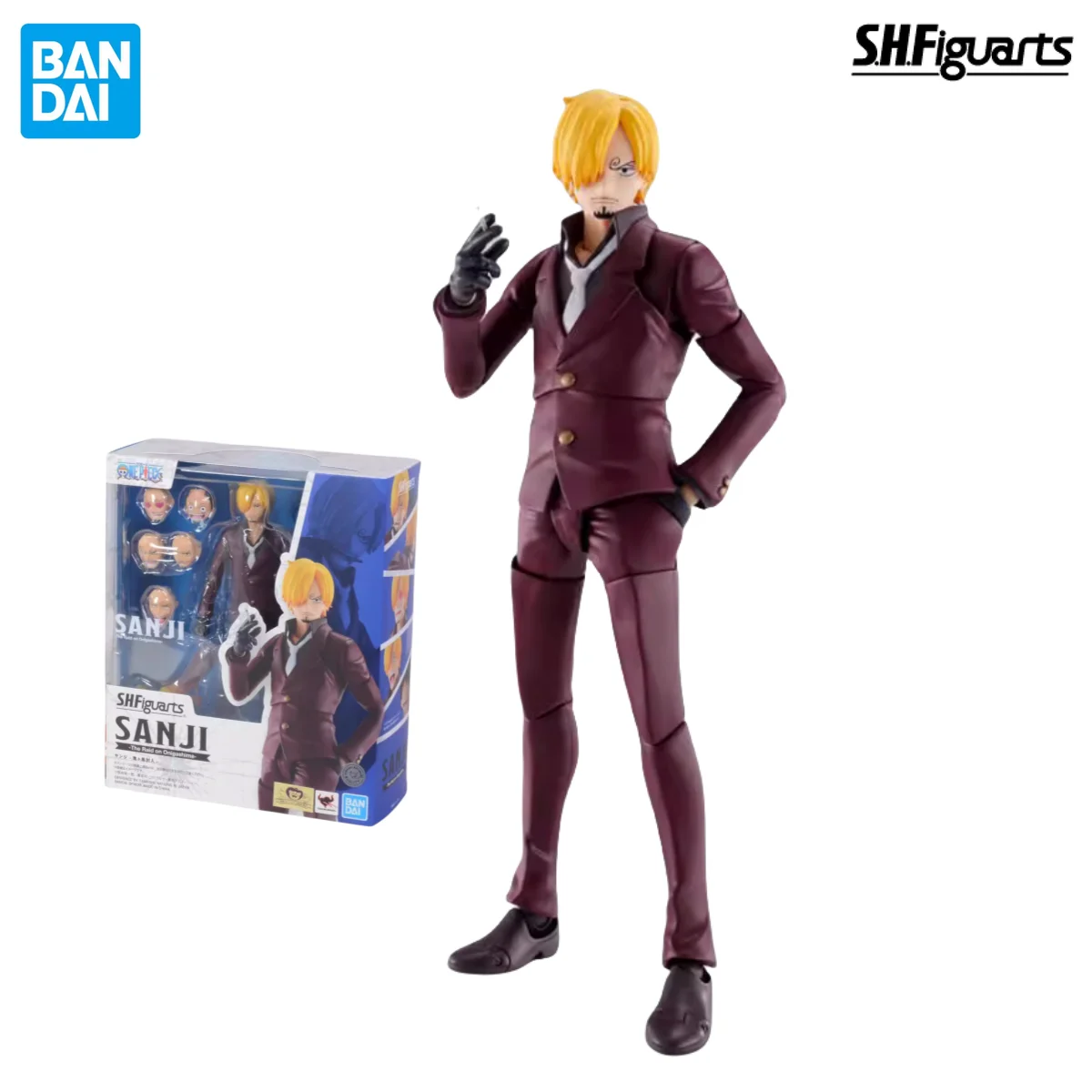 

In Stock BANDAI S.H.Figuarts ONE PIECE Vinsmoke Sanji The Raid on Onigashima Anime Action Figure Birthday Present Toy Gift