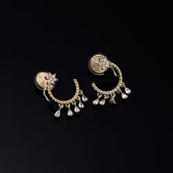Fashion Drop-shaped Mosquito Coil Ear Clip Without Pierced Earrings For Women Clip Gift Hot Sale