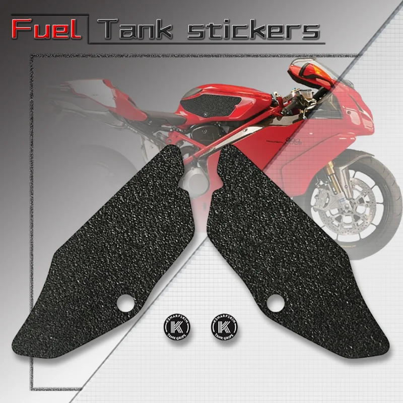 

Motorcycle Side Knee Grip Decal Stickers Protector Decals Non-slip Fuel Tank Emblem Sticker Pads For 749 999 2003 2004 2005 2006