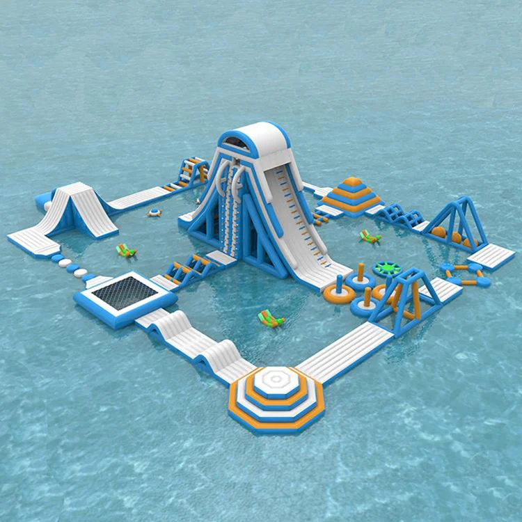 Outdoor Adults Boot Camp Giant Inflatable Floating Water Park for Open Water Fun Entertainment